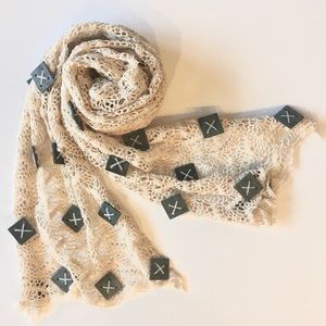 Anthropologie long crochet scarf